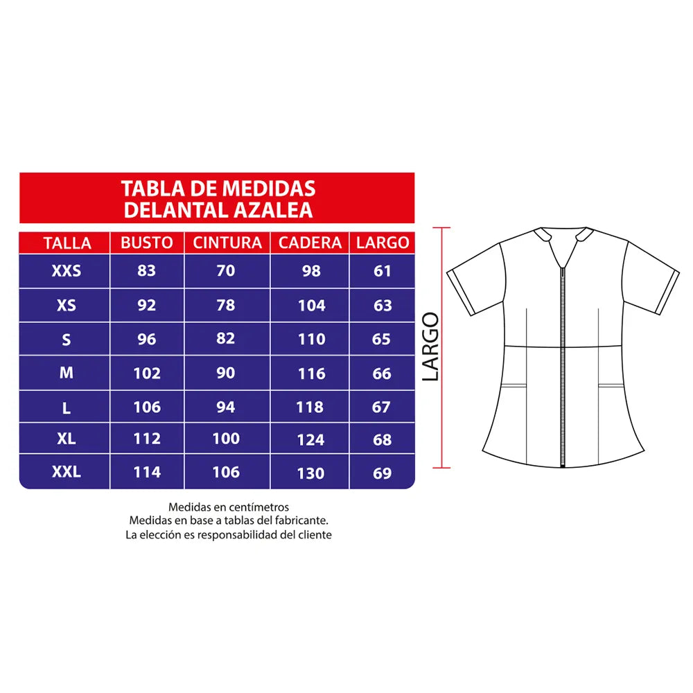 Delantal anti fluidos Mujer Negro AZALEA-8